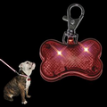 Blank Red LED Dog Bone Pet Safety Light
